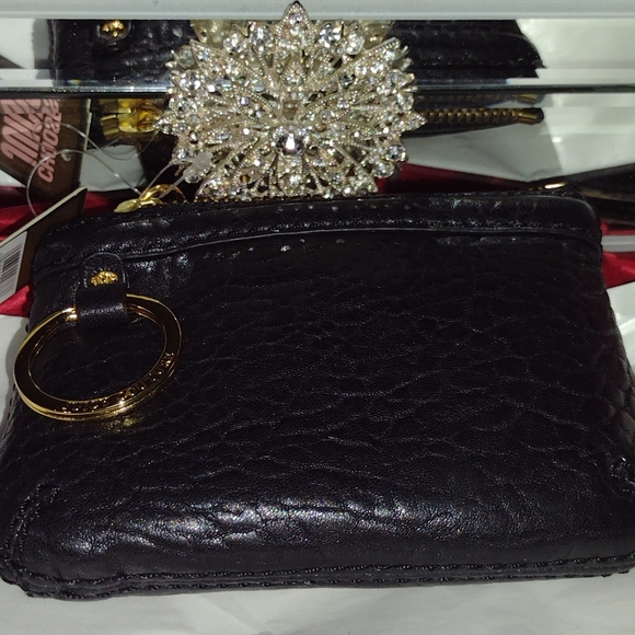 Juicy Couture Black Butter Leather LG  Wallet Clutch Gold HW NWT - Picture 8 of 13